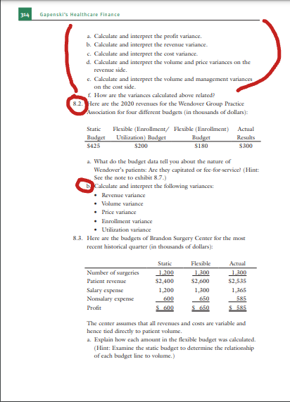I need help with 8.1, 8.2 part b only PROBLEMS not QUESTIONS