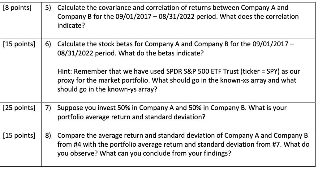  [8 points] [15 points] [25 points] 5) 5) 7) Calculate the