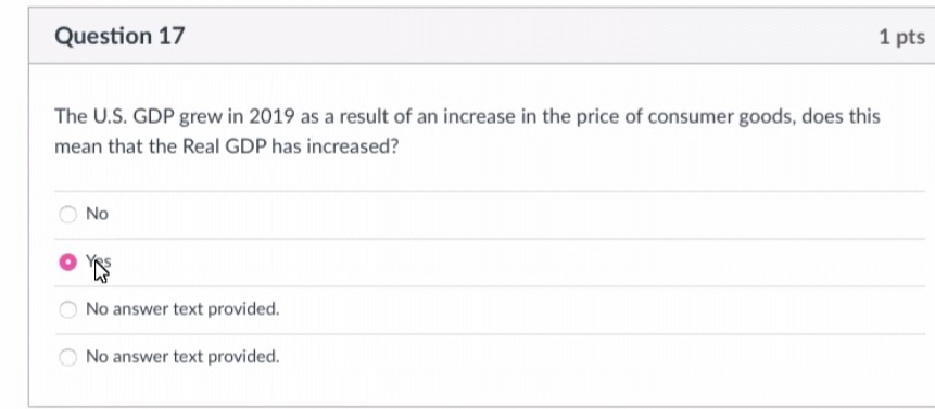 Please choose the correct answer for the following questions: Question 17 1