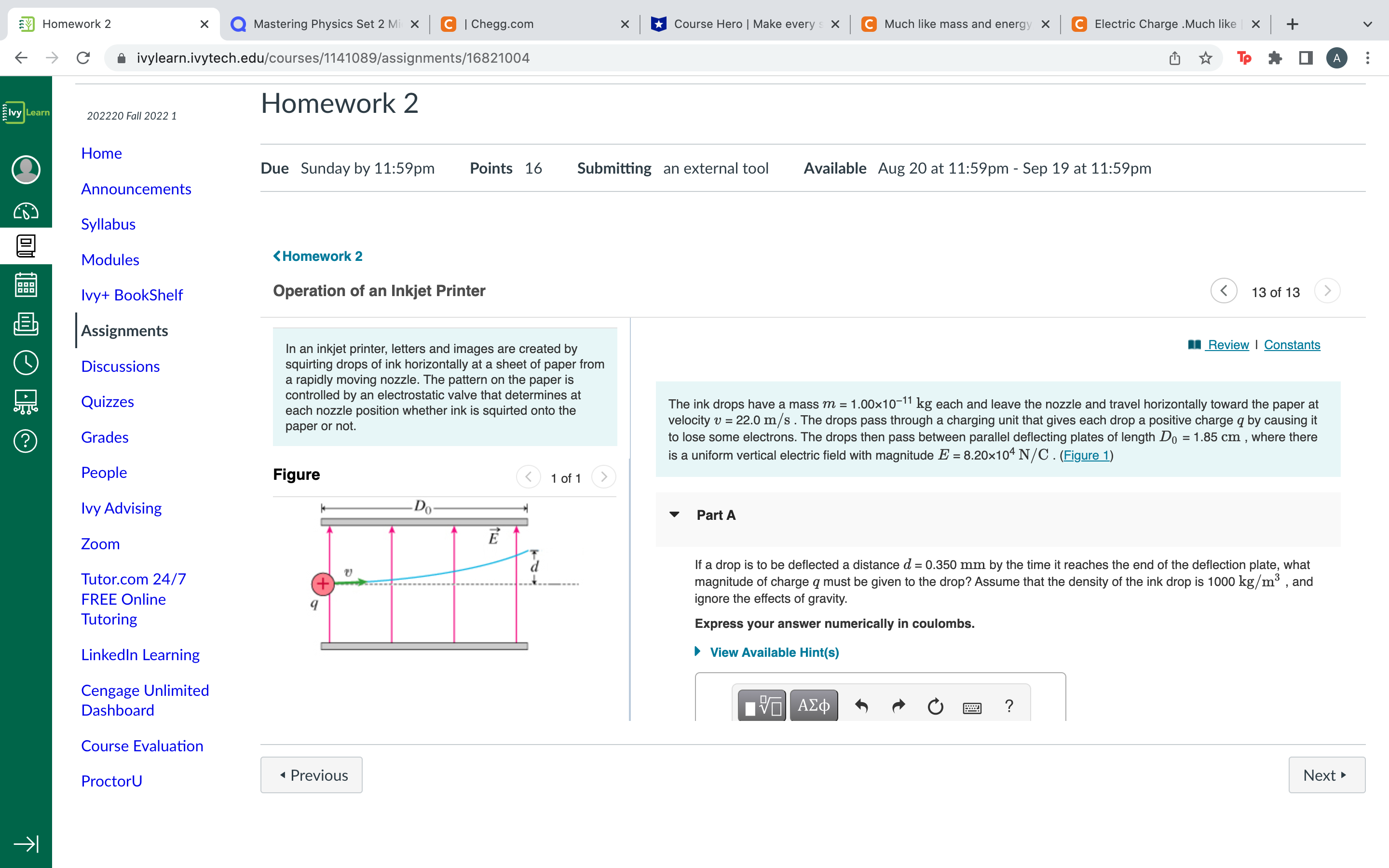  BYHomework 2 X Q Mastering Physics Set 2 Mi x C