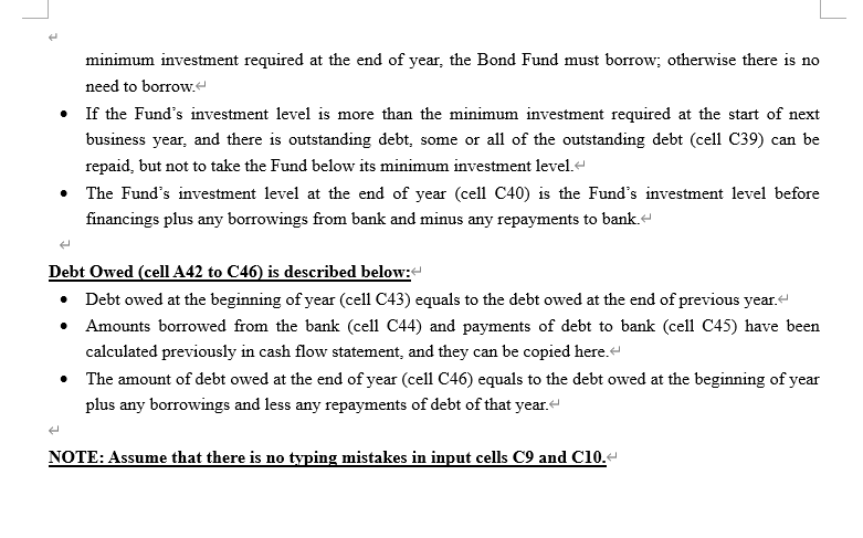 of year 2019. For year 2020, the Bond Fund's management wants to