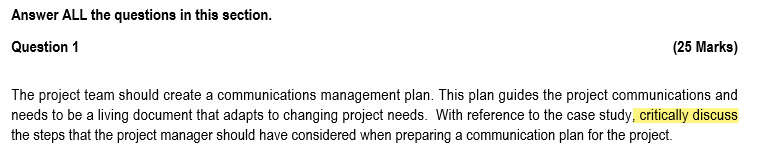 Answer ALL the questions in this section. Question 1 {25 Marita}