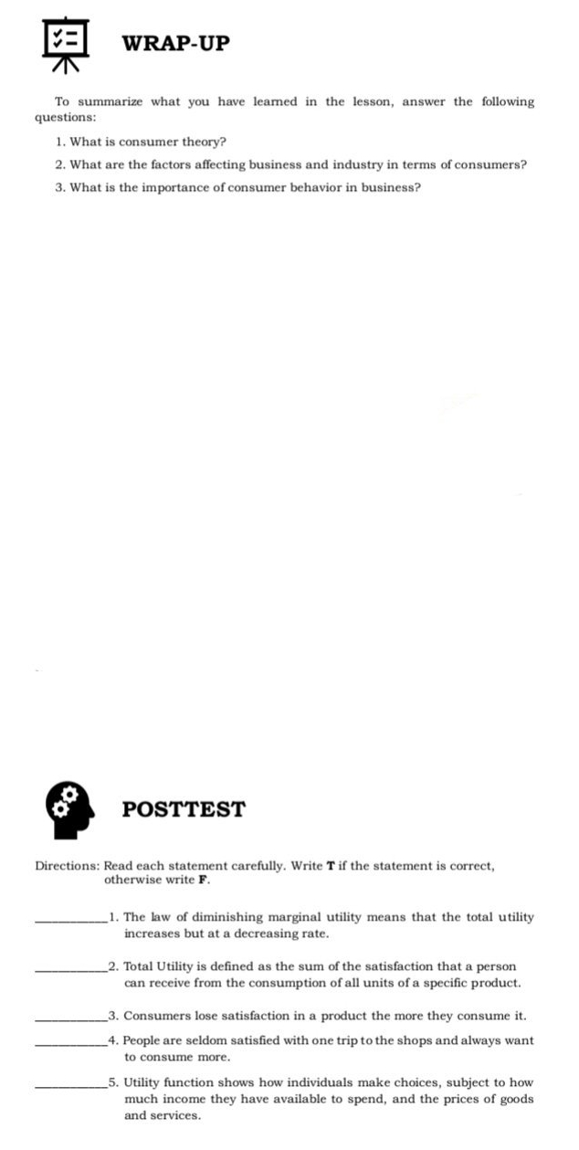 please answer WRAP-UP To summarize what you have learned in the lesson,