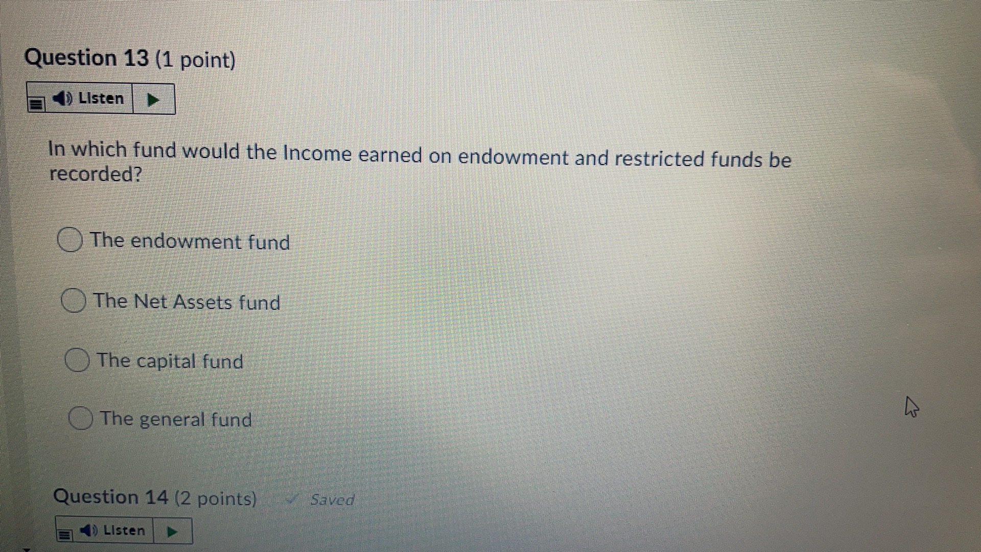 White's balance sheet contained the following amounts at the time of the
