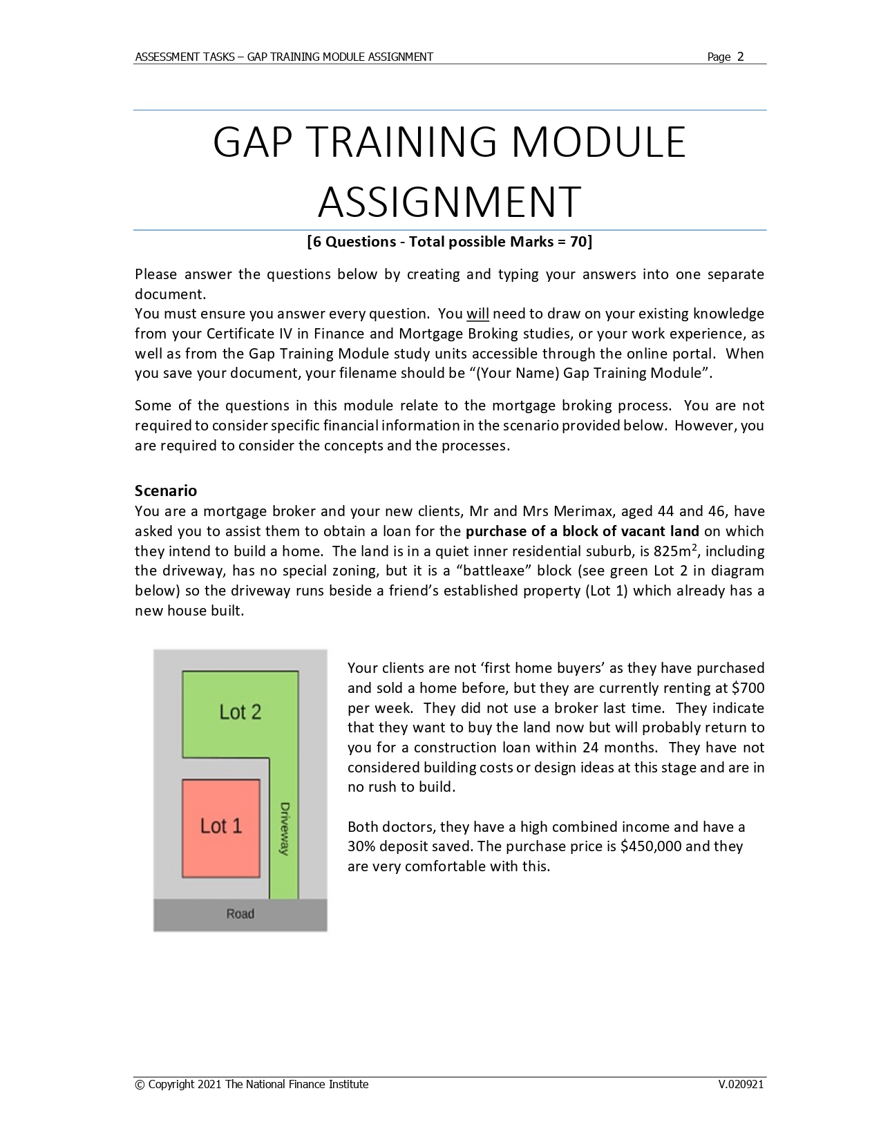  ASSESSMENT TASKS GAP TRA]]\\I]NG MODULE ASSIGNM ENT lhge 2 GAP TRAINING