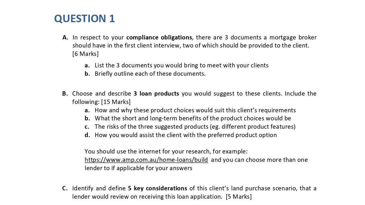 MODULE ASSIGNMENT [6 Questions - Total possible Marks = 70] Please answer