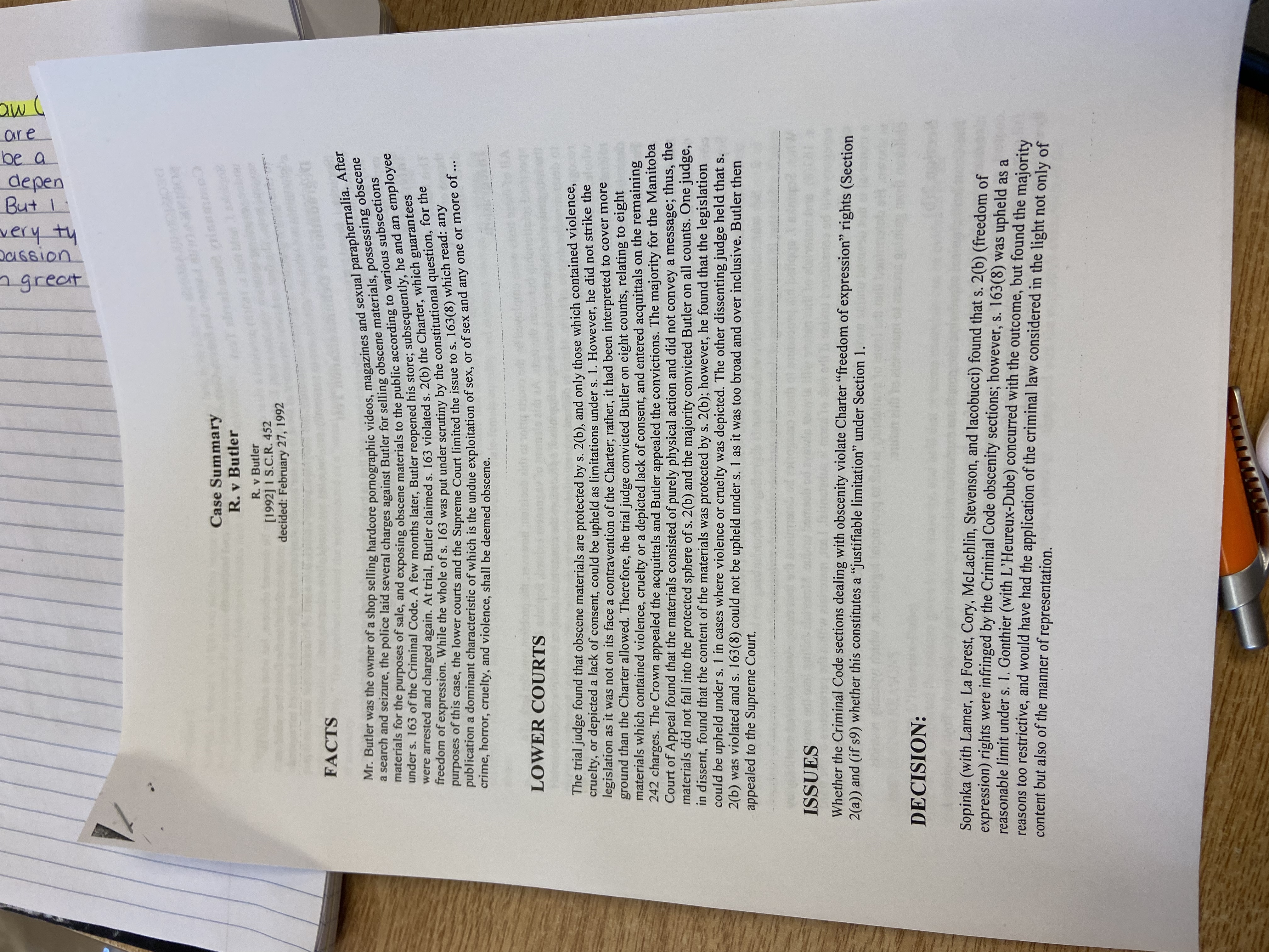 Write a summary on this case .(About a page long) in your