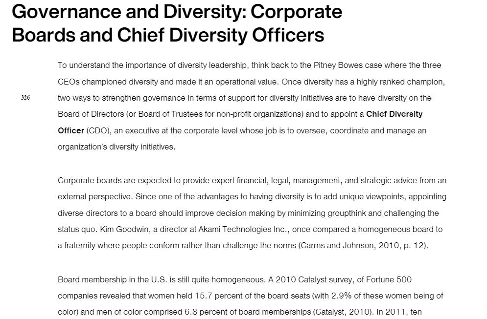 can benefit an organization in terms of the business case for diversity