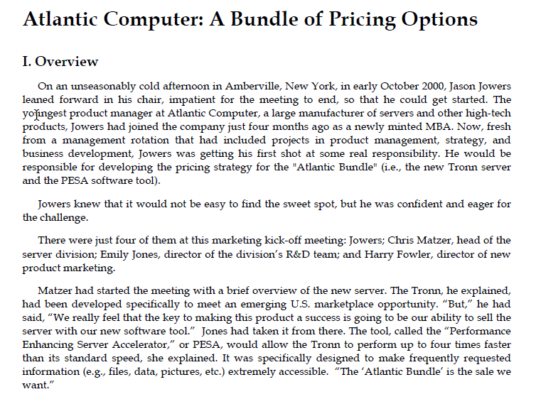Case Analysis : Atlantic Computer Please provide answers for the below 1)