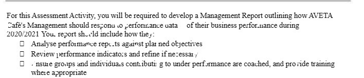 For this Assessment Activity, you will be required to develop a