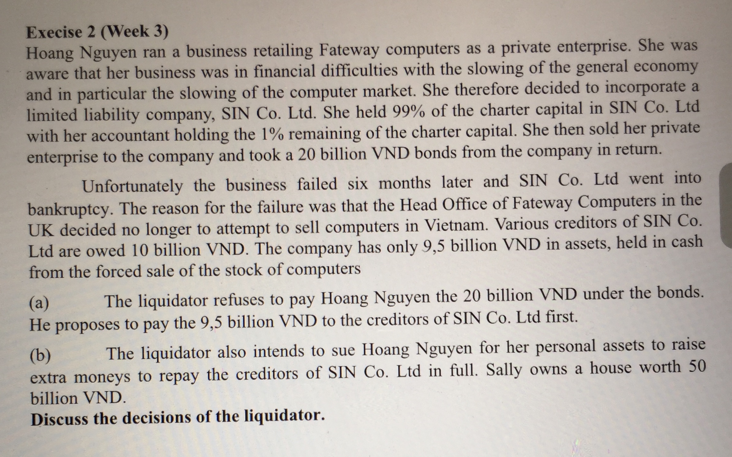 Help me solve this question please Execise 2 (Week 3) Hoang Nguyen
