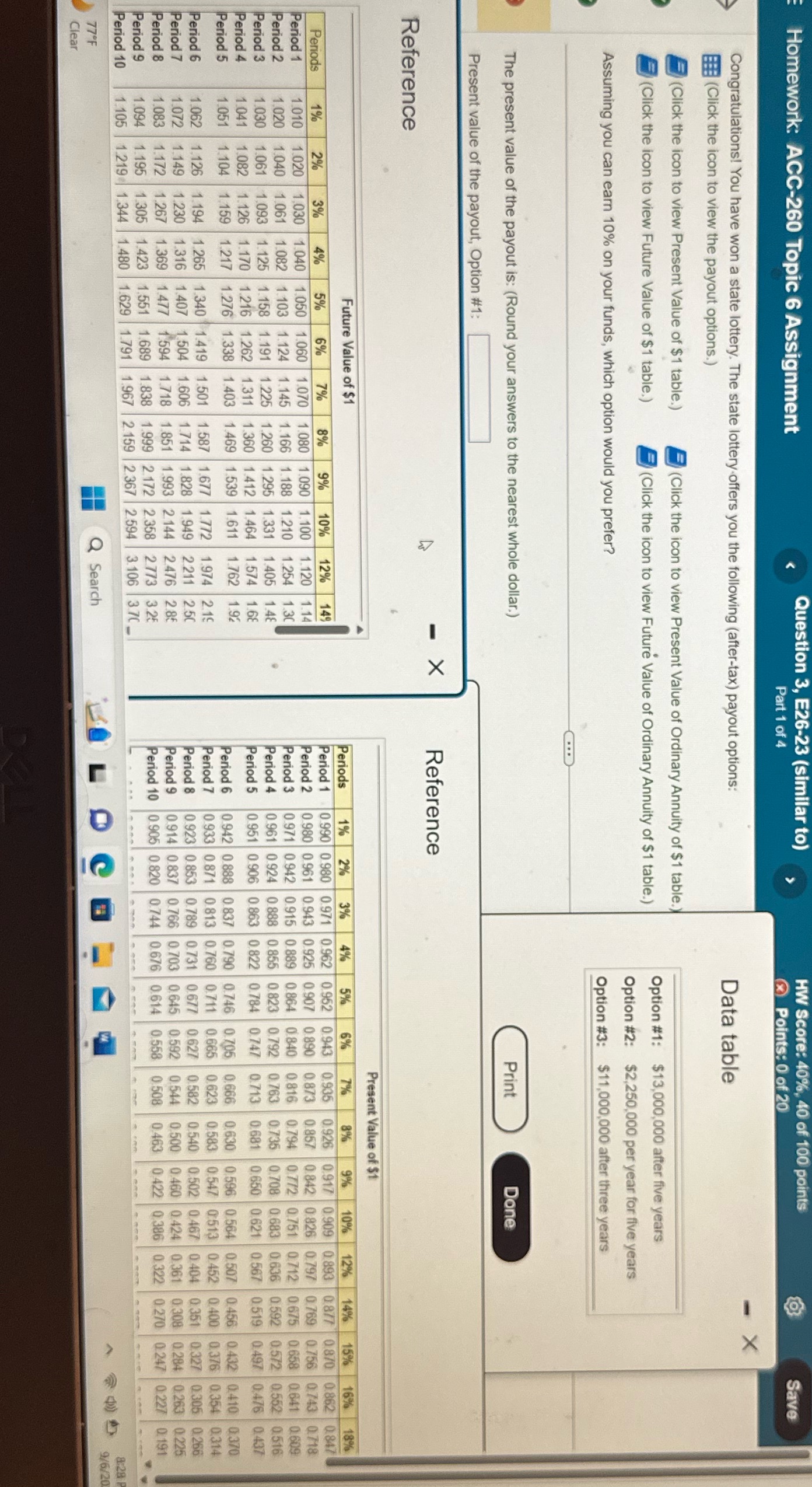 It is a four part question Homework: ACC-260 Topic 6 Assignment Question