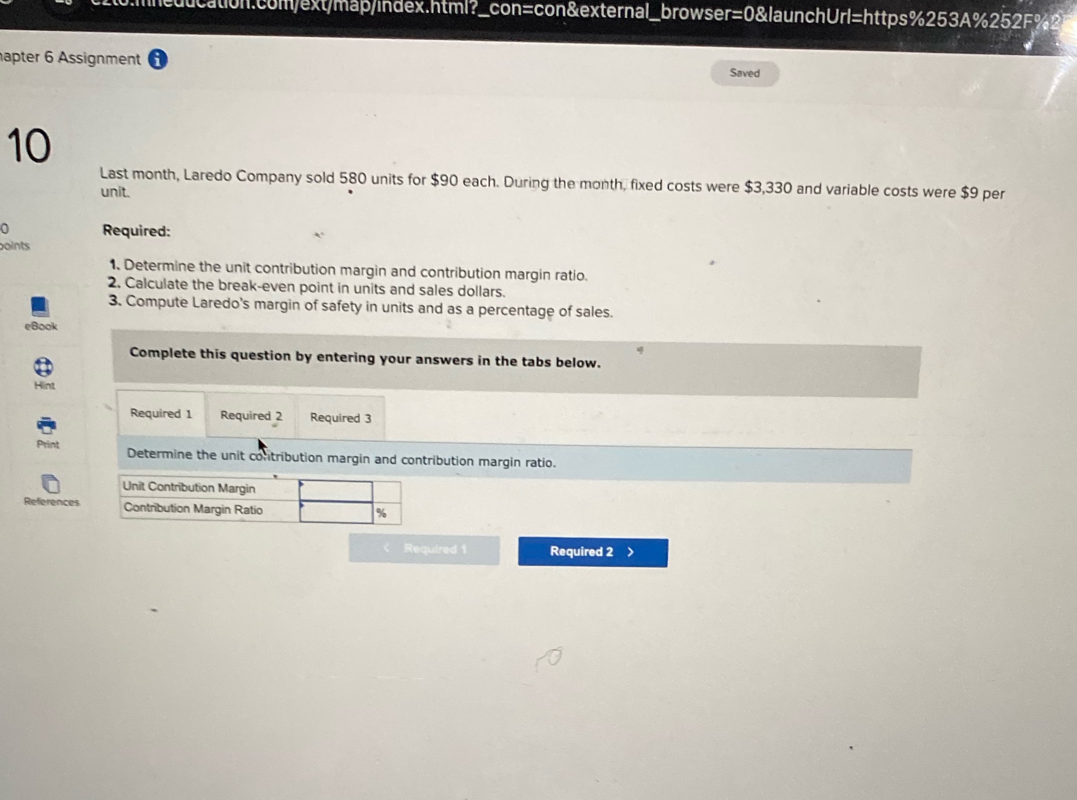  com/ext/map/index.html?_con=con&external_browser=0&launchUrl=https%253A%252F%2 apter 6 Assignment Saved 10 Last month, Laredo Company sold
