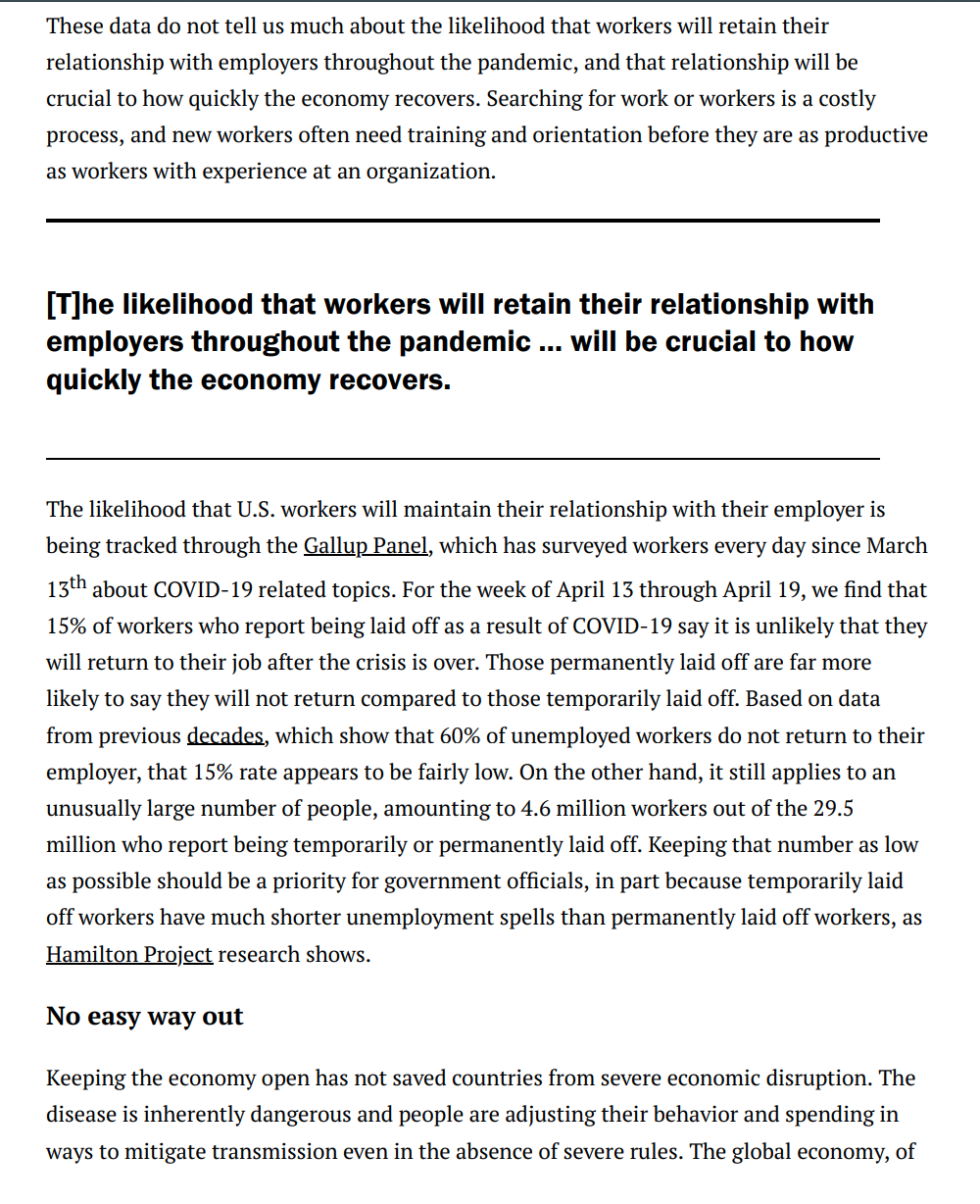 in March, 2020, even as an estimated 20% of its workers availed