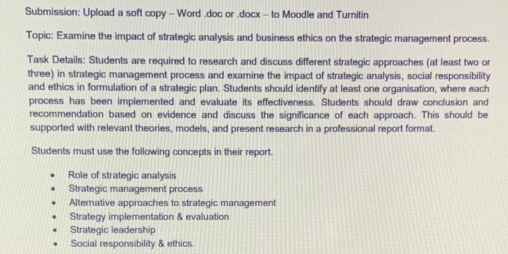 Case study Submission: Upload a soft copy - Word .doc or .docx