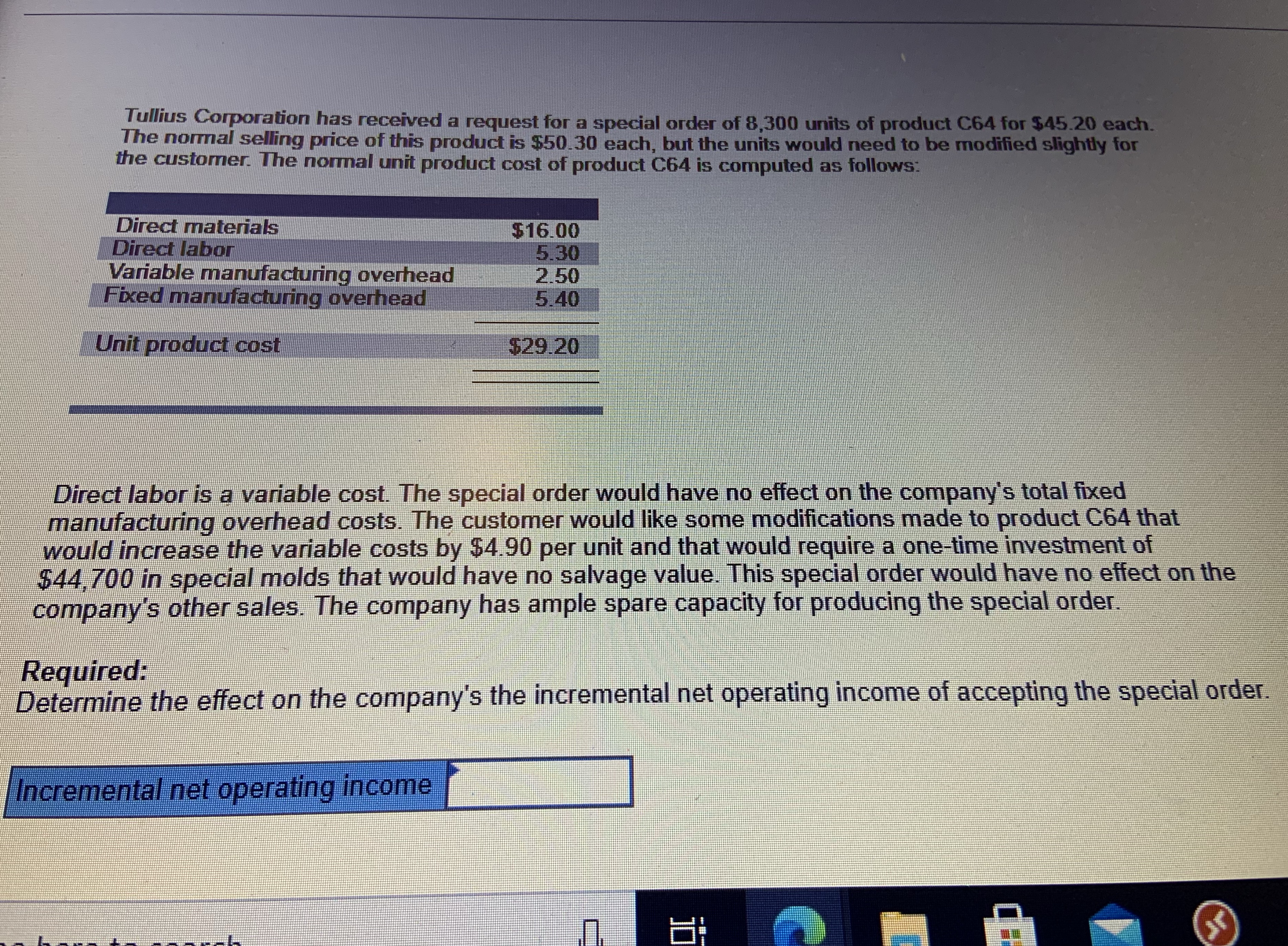 Please help me with this question. Tullius Corporation has received a request