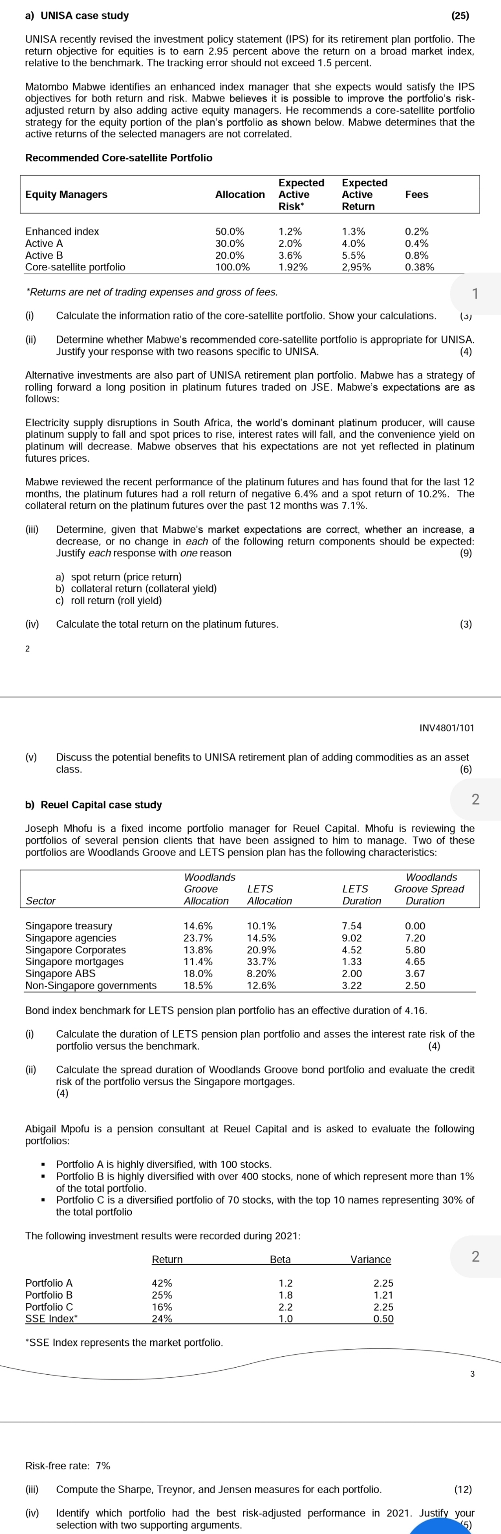 Hi, Please assist with this assignment 2 for INV4801 a) UNISA case