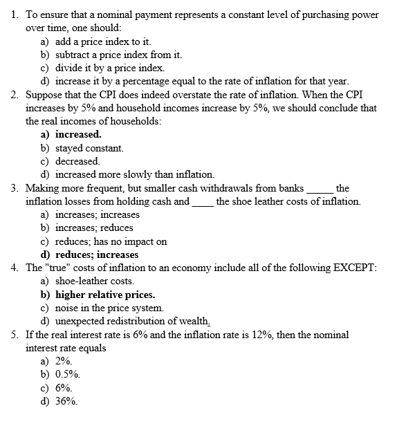Please help 1. To ensure that a nominal payment represents a constant