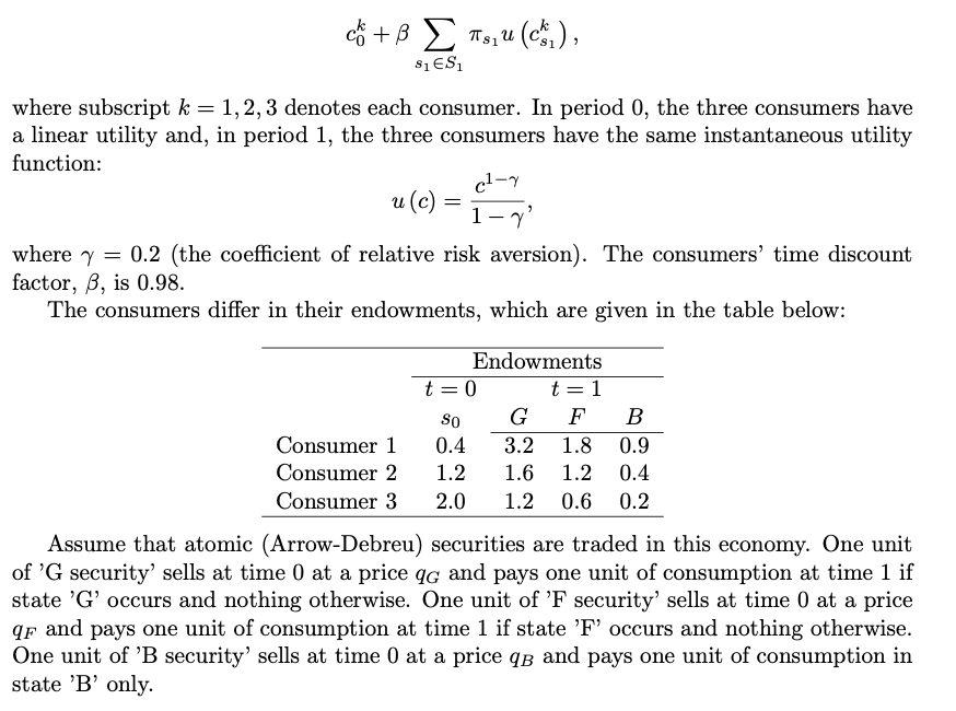Consider a world in which there are only two dates: 0 and