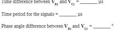  Time difference between V and V C1 15 R1 Time period