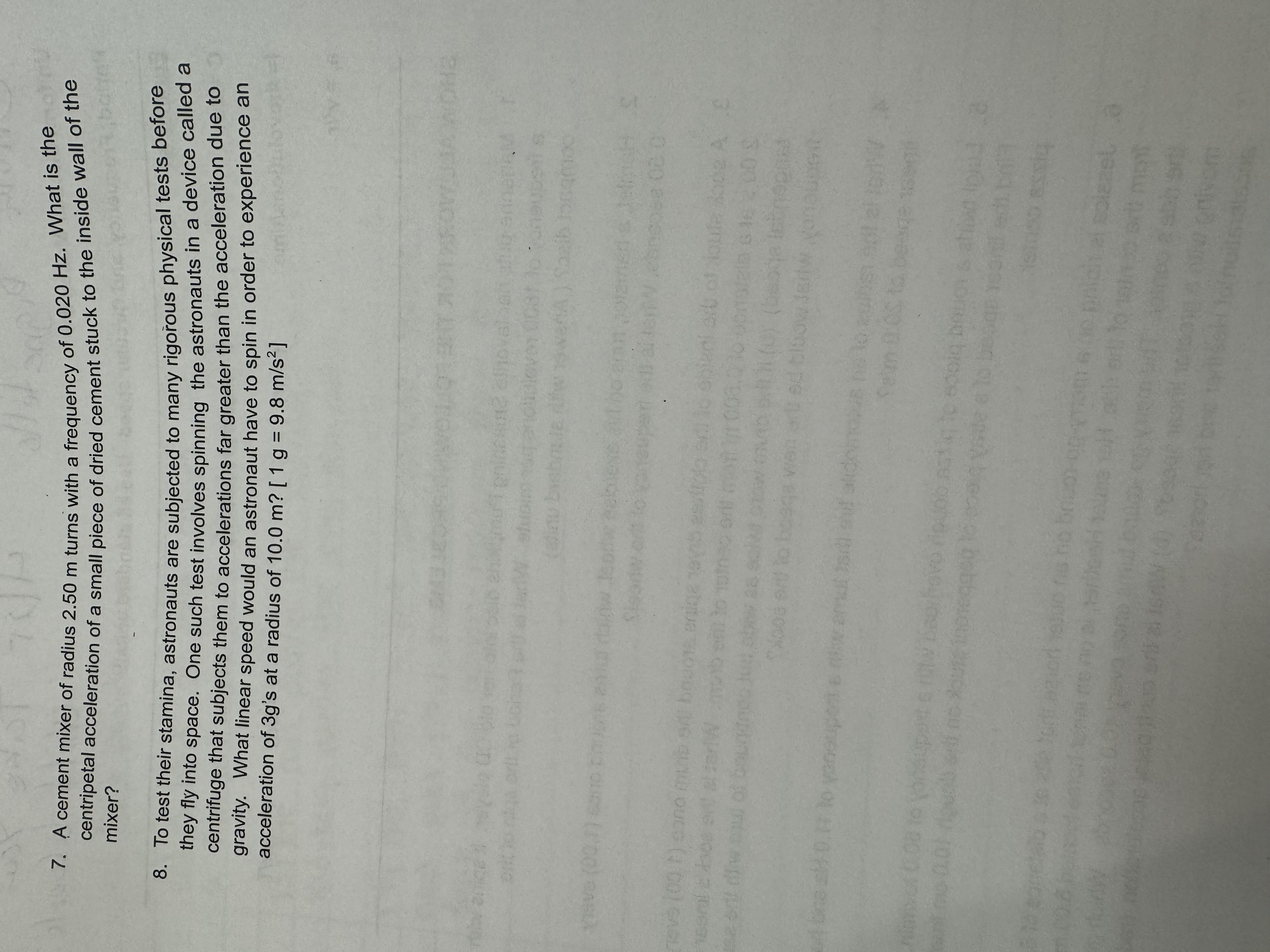 all standard units! Equations: C = 2ur T = time/# revolutions T