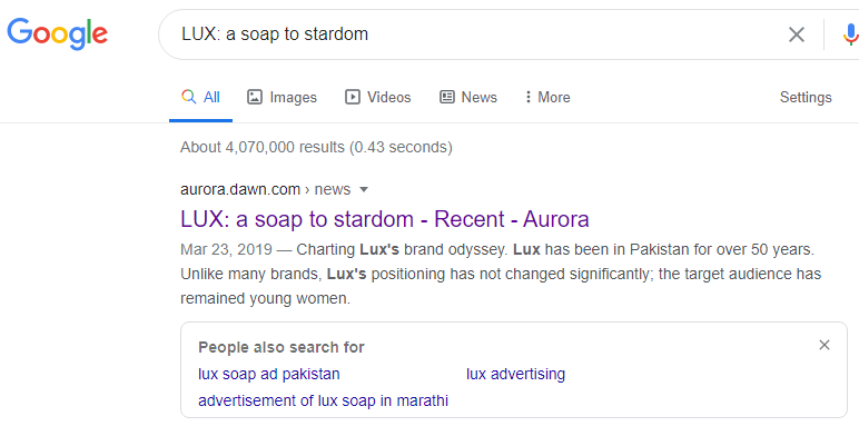 kindly google this article lux soap article dear go through the article