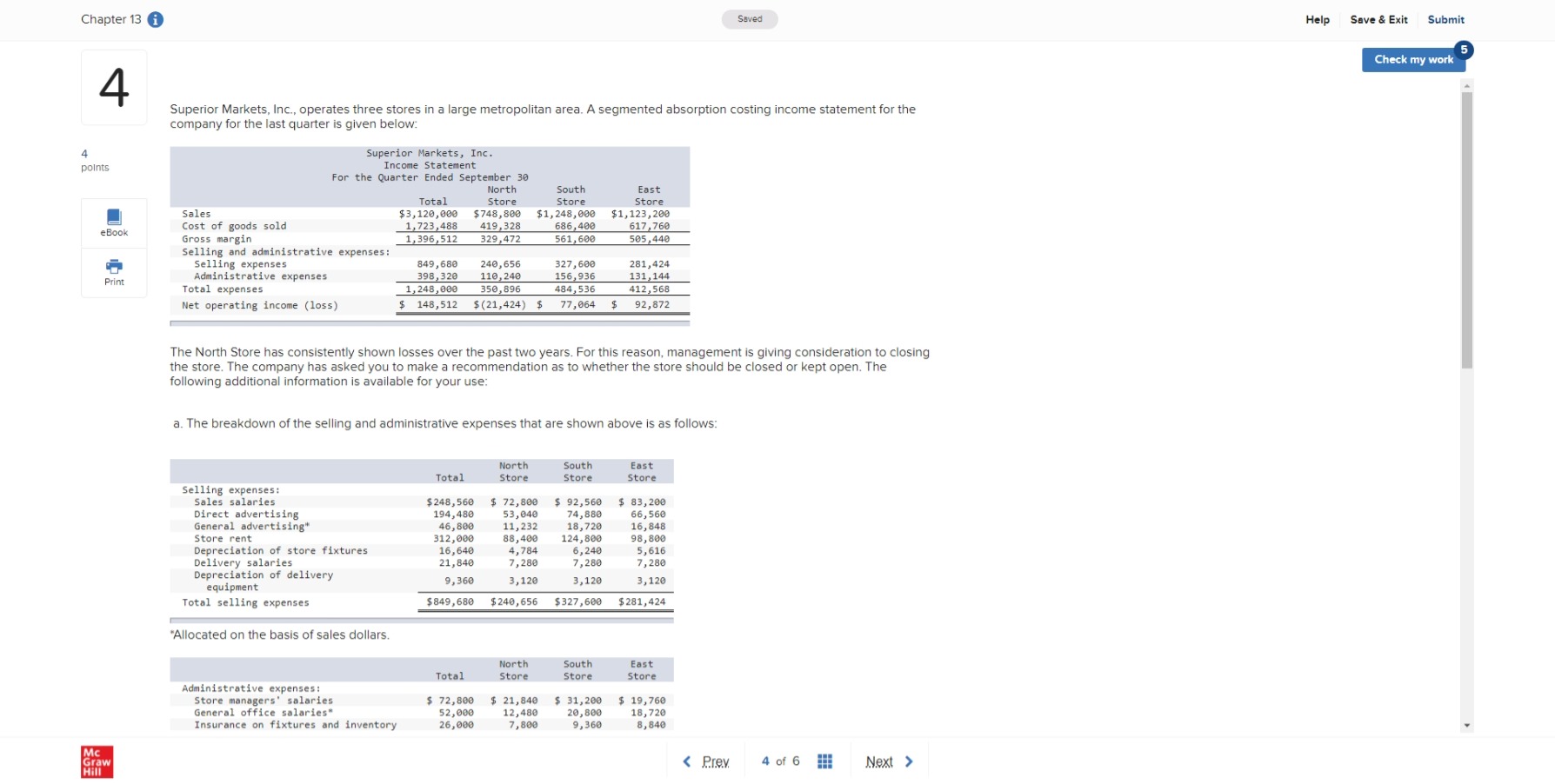  Chapter 13 Saved Help Save & Exit Submit Check my work