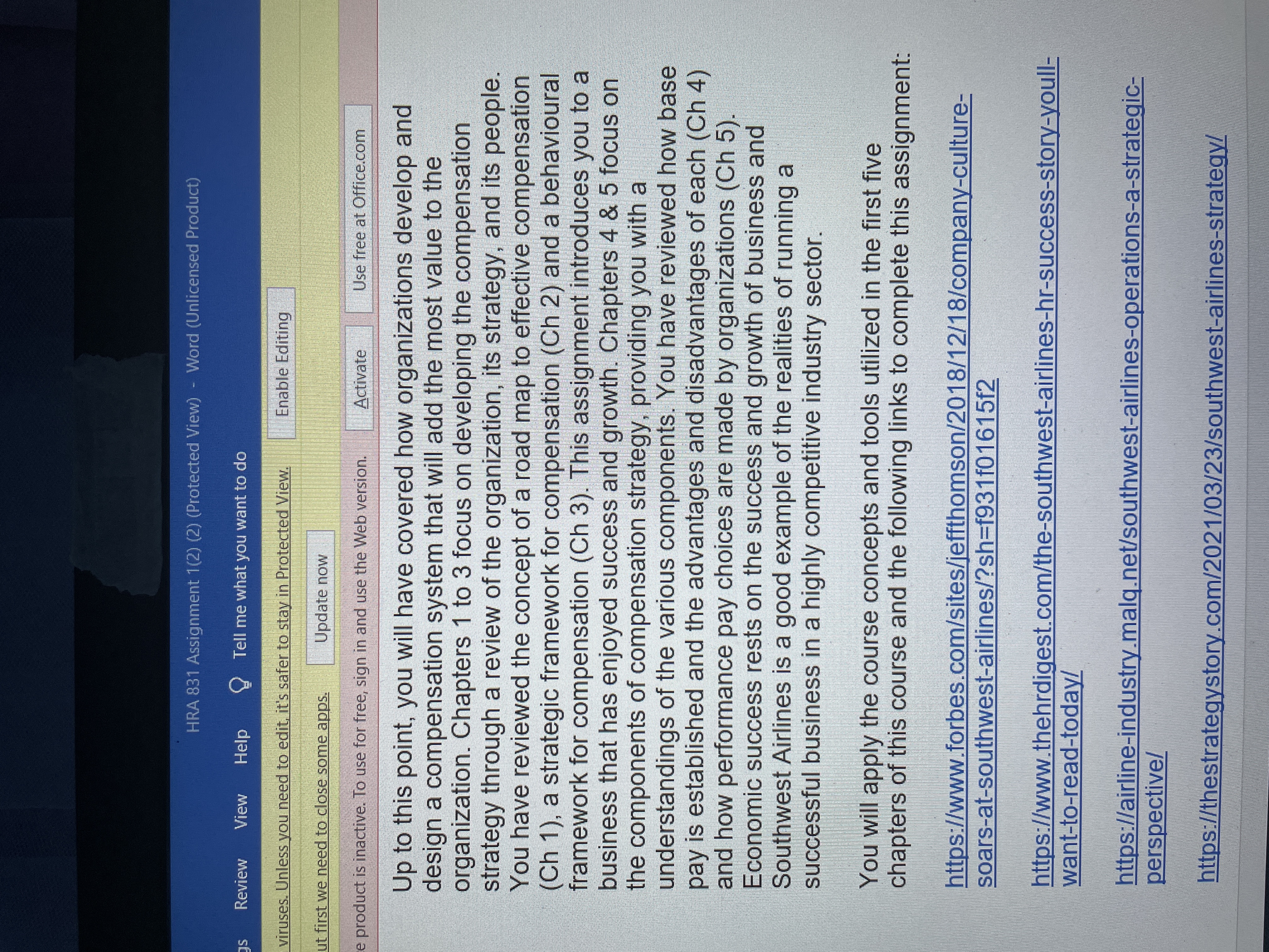  HRA 831 Assignment 1(2) (2) (Protected View) - Word (Unlicensed Product)