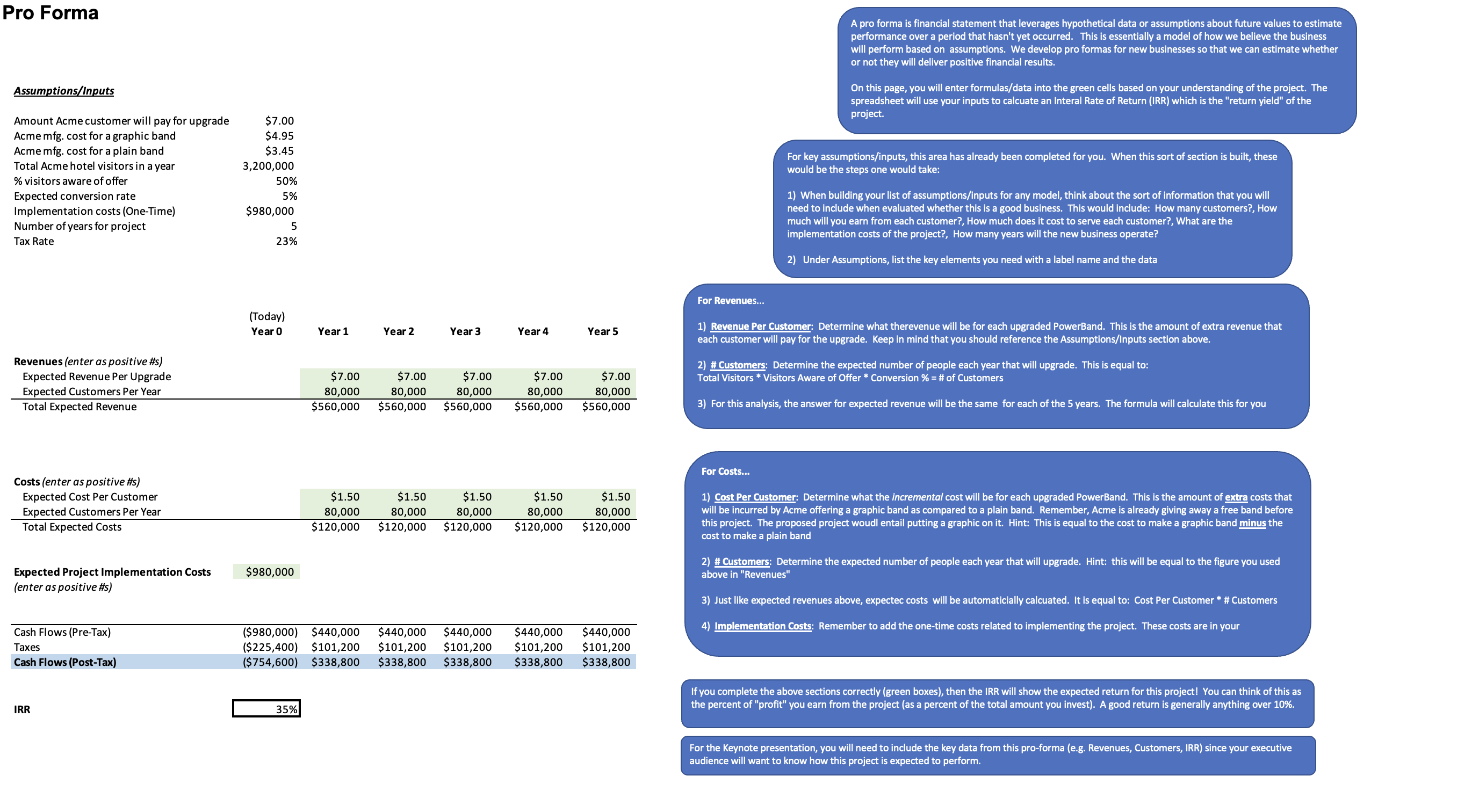 Customers: 0 Project Start-Up Costs: 0 Ongoing Maintenance 8: Labor: * These