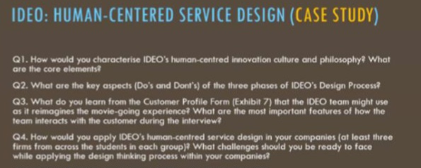  IDEO: HUMAN-CENTERED SERVICE DESIGN (CASE STUDY) Q1. How would you characterise