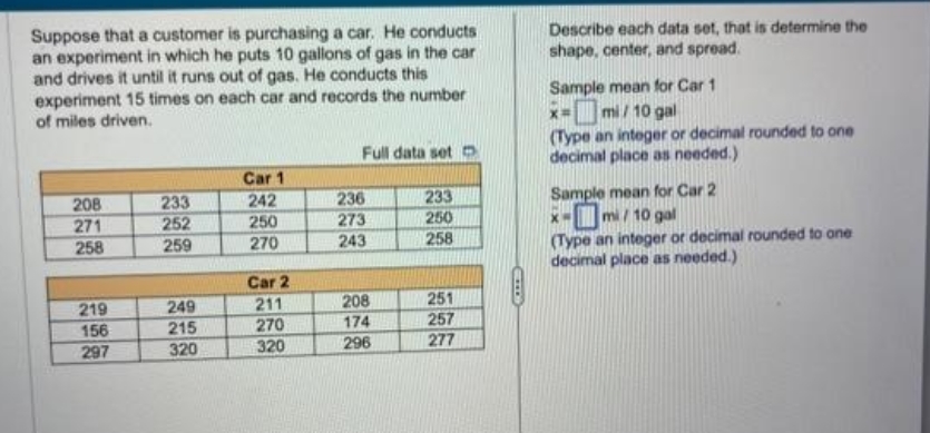 please answer fast Suppose that a customer is purchasing a car. He