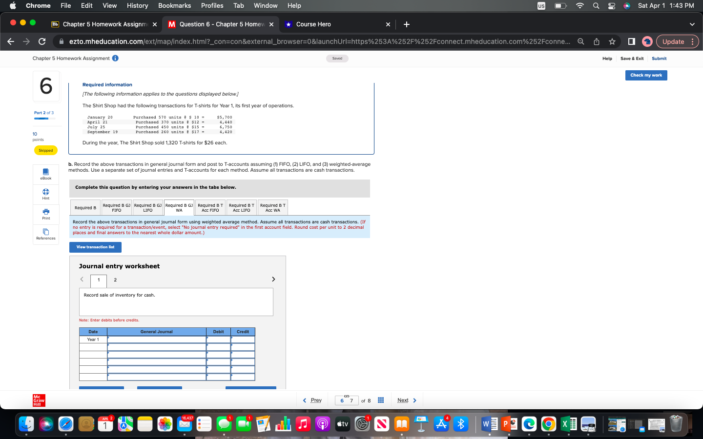 ezto.mheducation.com/ext/map/index.html?_con=con&external_browser=0&launchUrl=https%253A%252F%252Fconnect.mheducation.com%252Fconne... Q ( # Update : Chapter 5 Homework Assignment Saved Help