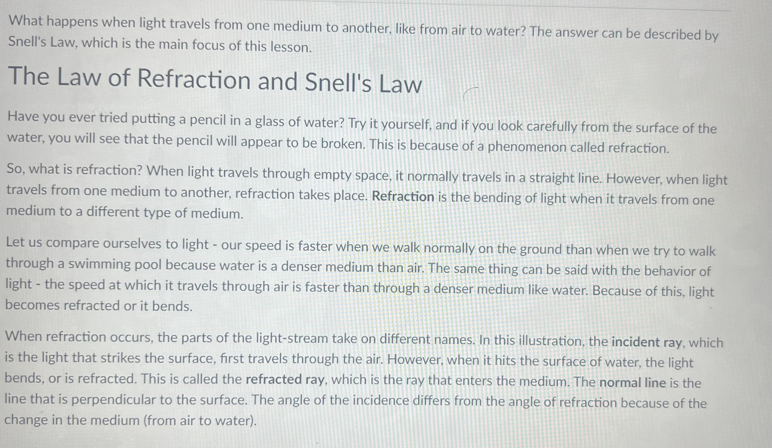 refraction angle to calculate the index of refraction. 5. Fill the form