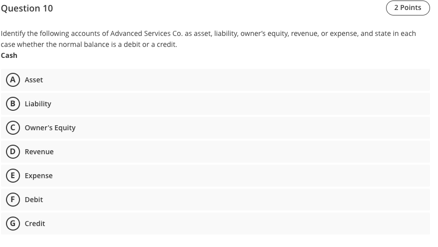 received as an additional investment by owner. Choose a match 7 During