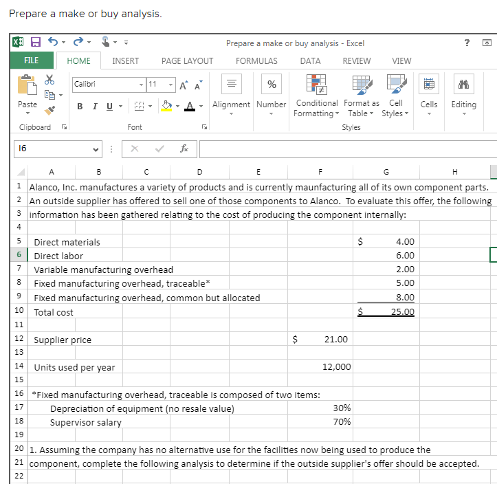 cost comparatives of two or more alternatives, the manager consider relevant and