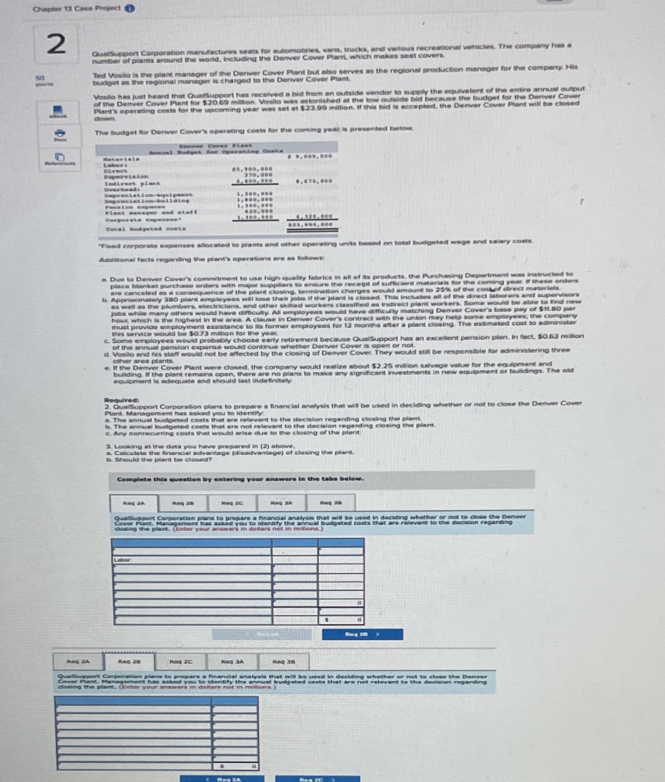 Please complete sections 2A - 3B. Thank you Chapter 13 Case Project