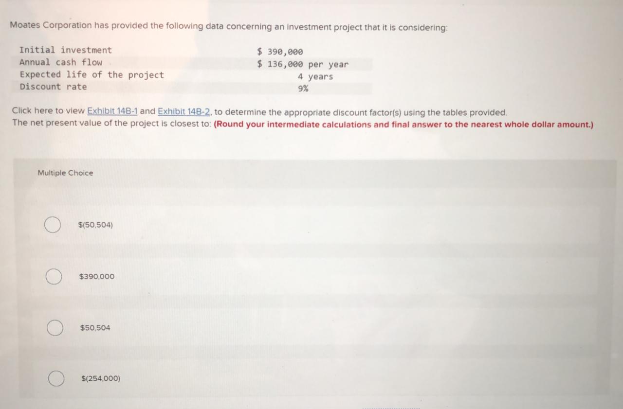 23 . MCQ,,, Moates Corporation has provided the following data concerning an