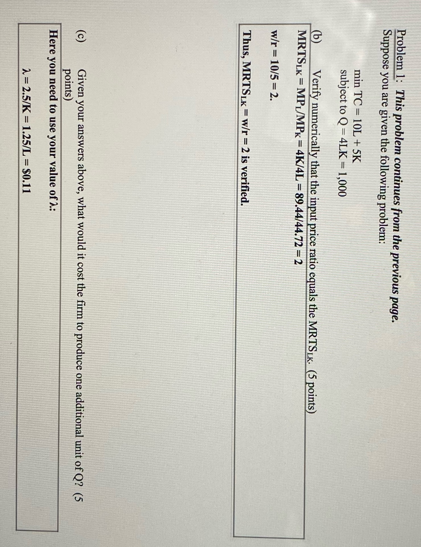 How do you solve for part c? Problem 1: This problem continues