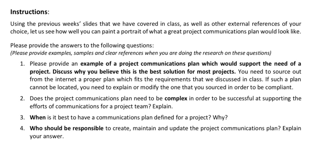  Instructions: Using the previous weeks' slides that we have covered in
