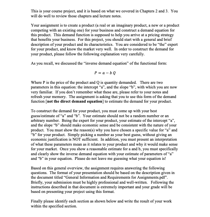 I need help with this assignment please. This is your course project,