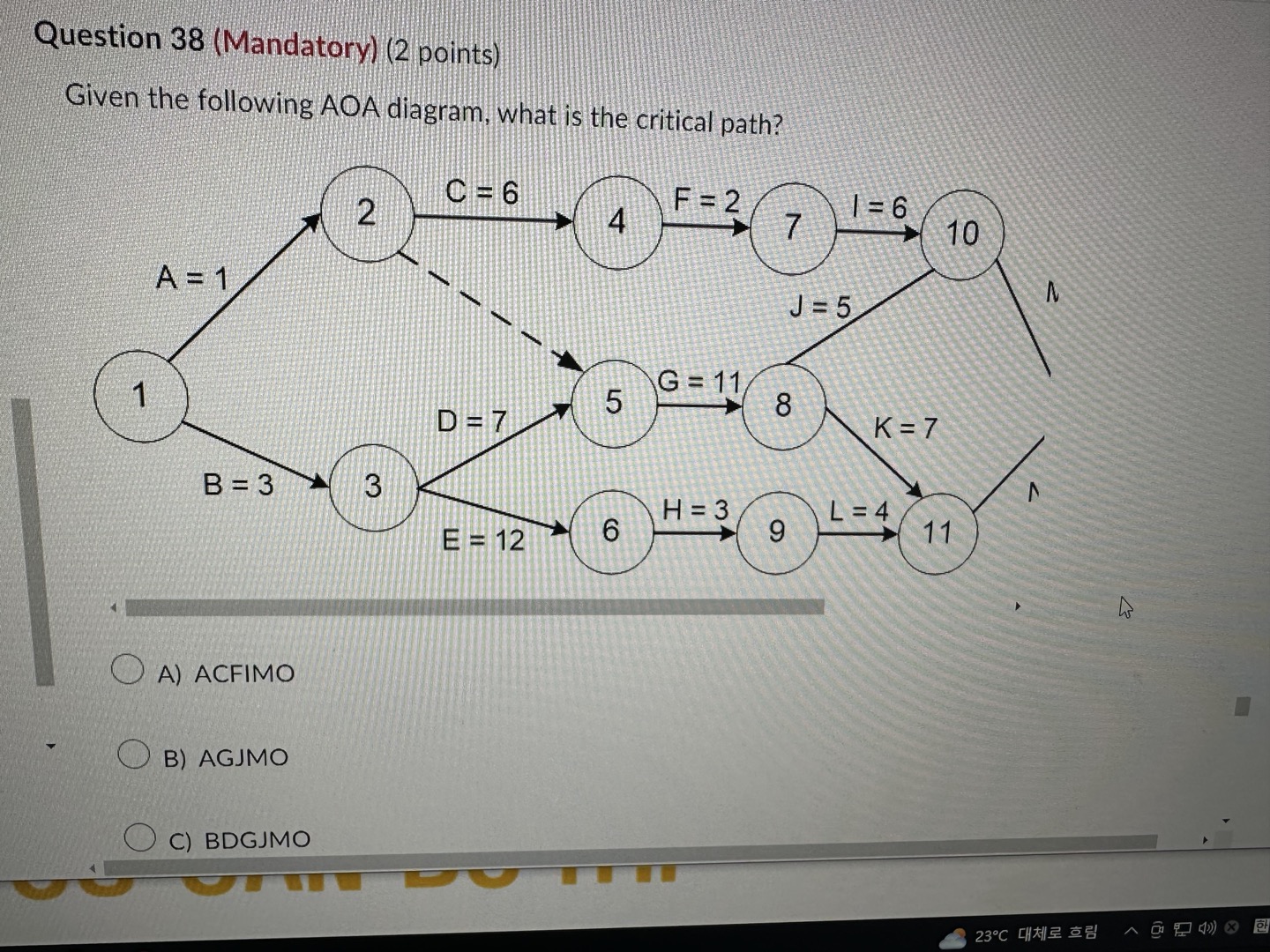 = 4 K = 2 D = 3 6 G =7 J