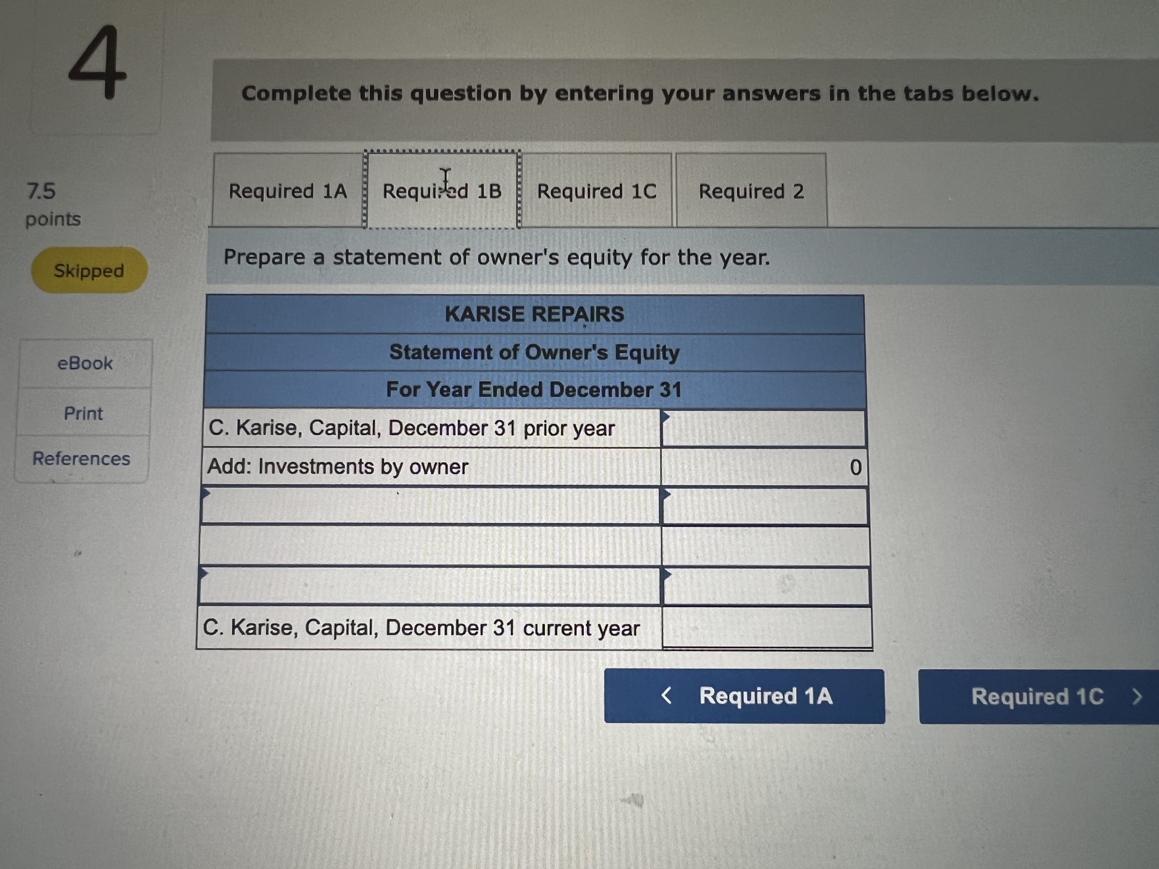 insurance 2, 400 167 Equipment 52, 000 168 Accumulated depreciation-Equipment $ 5,