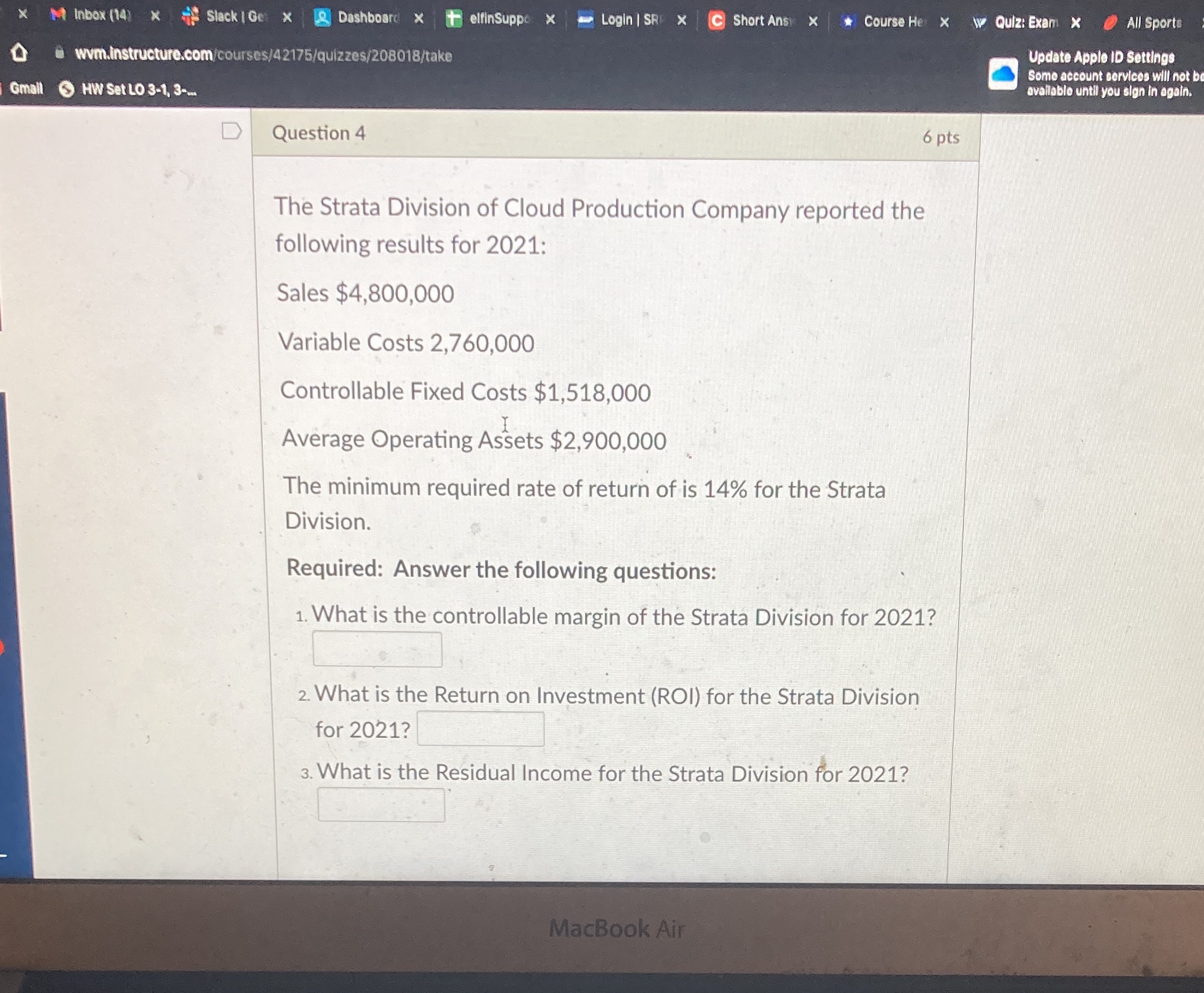 MInbox (14) x Slack | Ge x Dashboard x + elfinSuppox