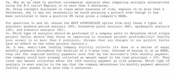 Ja. Why do we need to perform incremental analysis when comparing