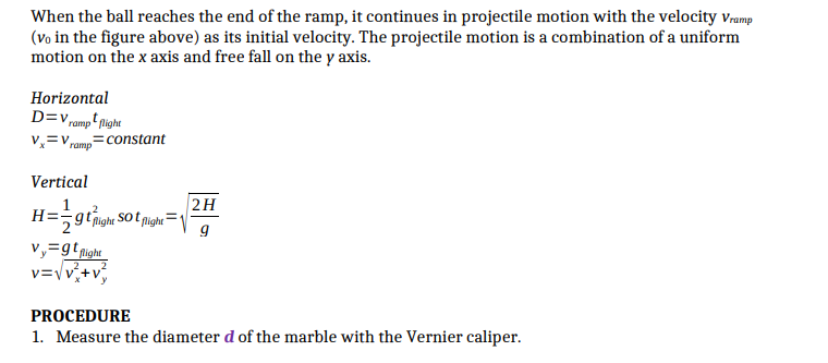 linear motion on a ramp. . Calculate the final velocity at the