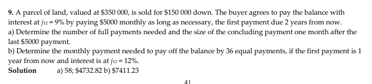 Need help to reach the answer as provided! Thanks! 9. A paroel
