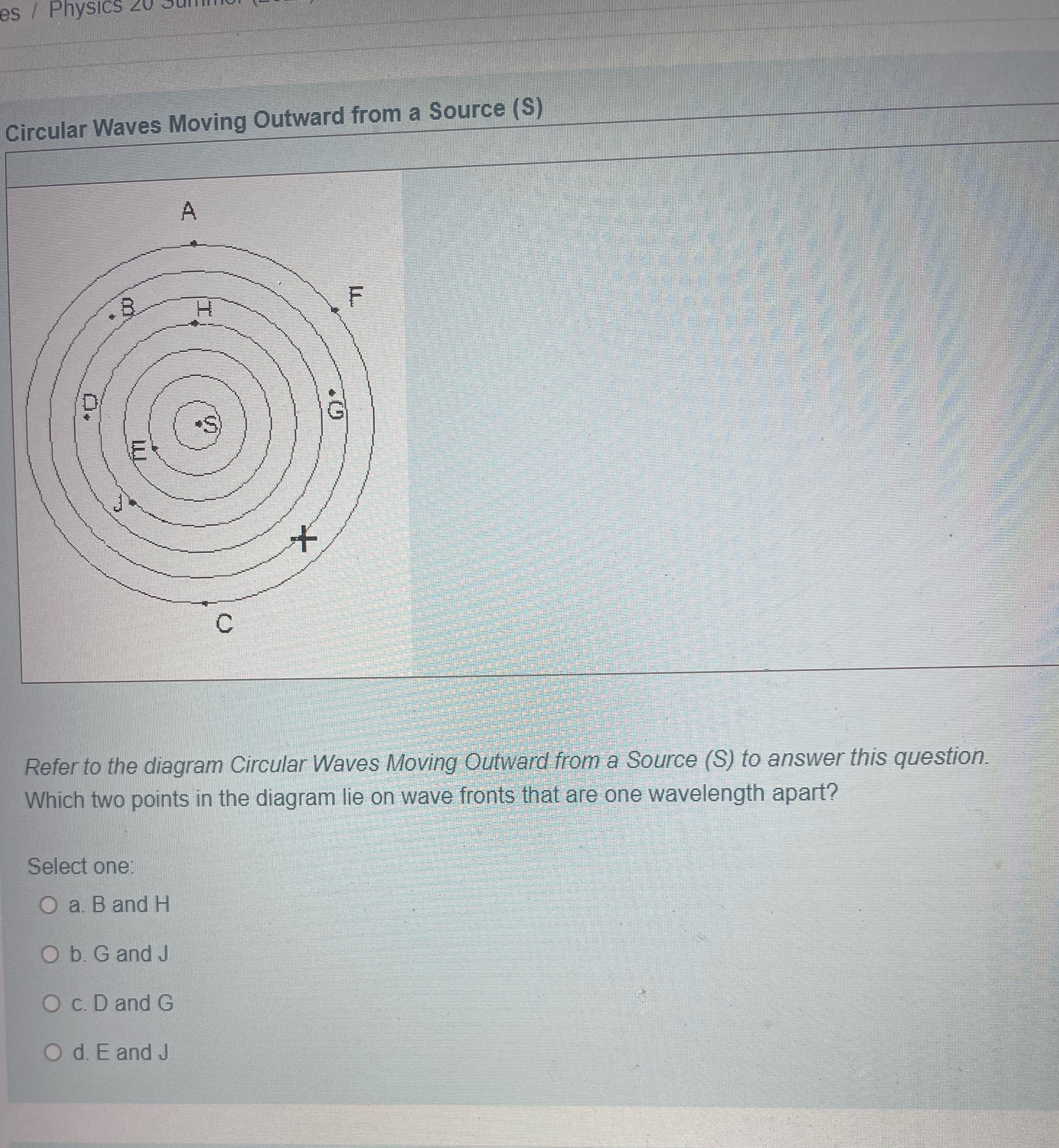  es / Physics 20 Circular Waves Moving Outward from a Source