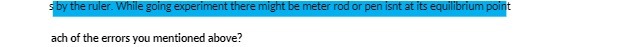 s by the ruler. While going experiment there might be meter