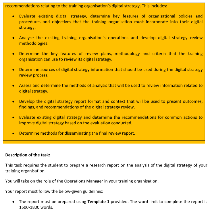 to take on the role of an Operations Manager in your training