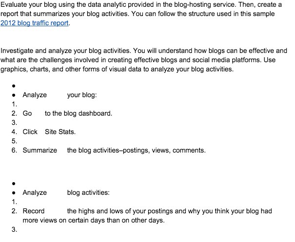 Evaluate your blog using the data analytic provided in the blog-hosting